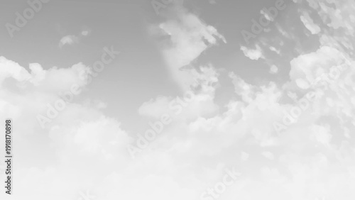 Moody Monochrome Sky with Thick Clouds. Dramatic Overcast Sky in Black and White