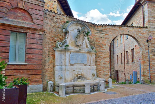 Landscape of the historic center of Urbino, declared a UNESCO World Heritage Site in the Marche region of Italy