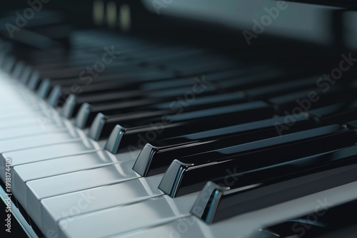 Close-up of piano keys showing black and white keys during a music lesson or practice session in a home