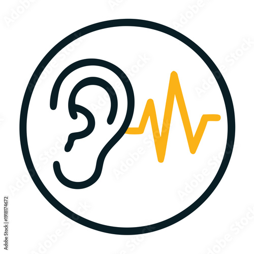 Worker wearing ear protection in noisy factory area