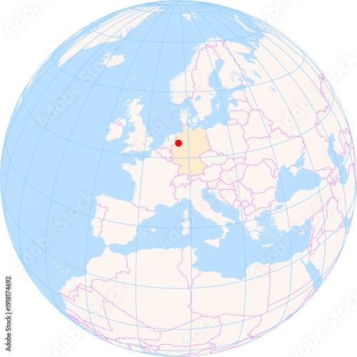 Location Map of Muenster Osnabrueck Airport (Munster, Nordrhein-Westfalen, Germany). IATA-code: FMO. No labels at all.