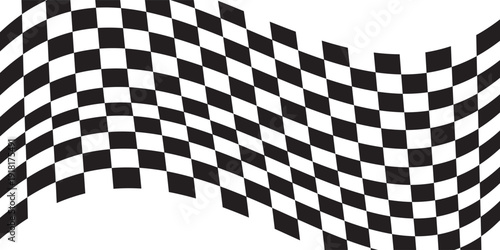 Race flag background. Checkered flag. Black and white checker. Finishing flag.