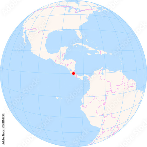 Location Map of Juan Santamaria Int. Airport (San Jose, Alajuela, Costa Rica). IATA-code: SJO. No labels at all.