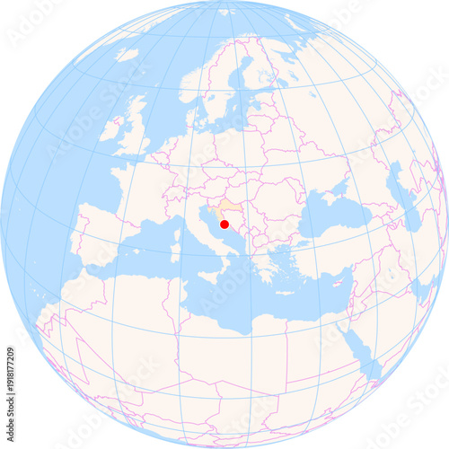 Location Map of Split Airport (Split, Splitsko-Dalmatinska, Croatia). IATA-code: SPU. No labels at all.
