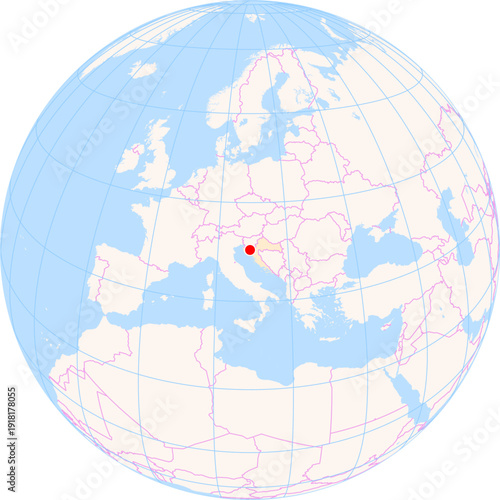 Location Map of Rijeka Airport (Rijeka, Primorsko-Goranska, Croatia). IATA-code: RJK. No labels at all.
