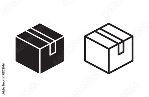package box delivery  icon vector for web design