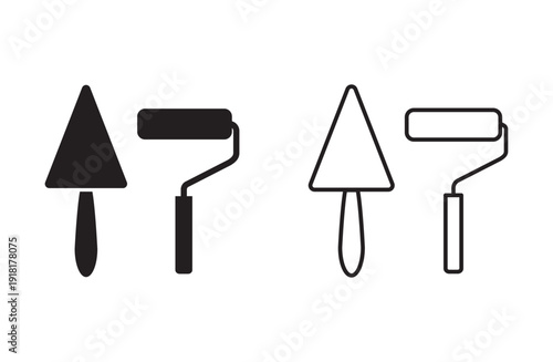 paint tools icon vector for web design