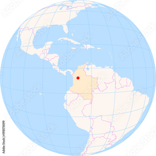 Location Map of Jose Maria Cordova Int. Airport (Rio Negro, Antioquia, Colombia). IATA-code: MDE. No labels at all.