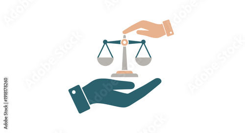 Scales of justice held by hands symbolizing fairness and legal balance