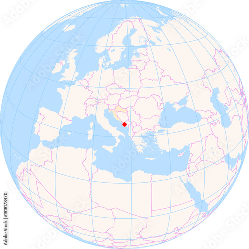 Location Map of Dubrovnik Airport (Dubrovnik, Dubrovacko-Neretvanska, Croatia). IATA-code: DBV. No labels at all.