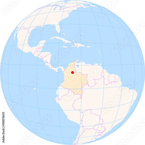 Location Map of Yariguies Airport (Barrancabermeja, Santander, Colombia). IATA-code: EJA. No labels at all.