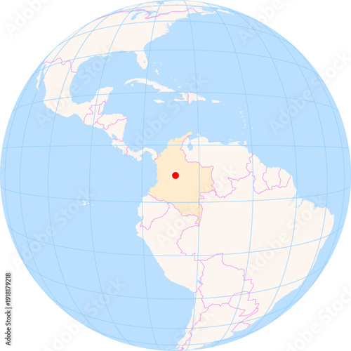 Location Map of El Dorado Int. Airport (Bogota, Bogota, Colombia). IATA-code: BOG. No labels at all.