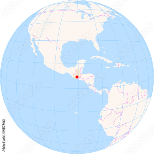 Location Map of La Aurora Int. Airport (Guatemala City, Guatemala, Guatemala). IATA-code: GUA. No labels at all.