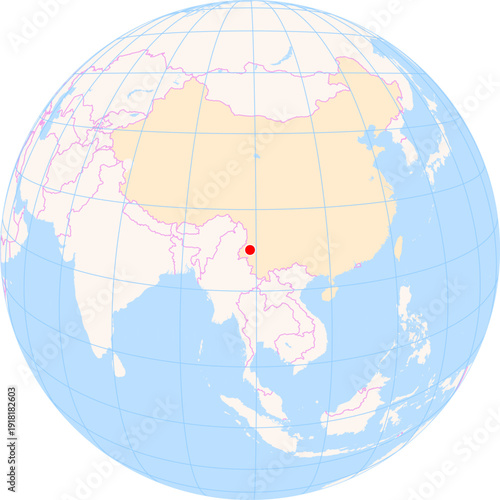 Location Map of Baoshan Yunduan Airport (Baoshan, Yunnan, China). IATA-code: BSD. No labels at all.