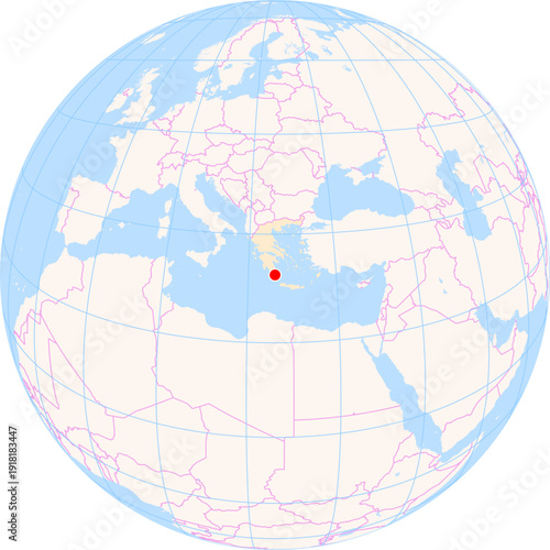 Location Map of Kithira Airport (Kithira, Attiki, Greece). IATA-code: KIT. No labels at all.