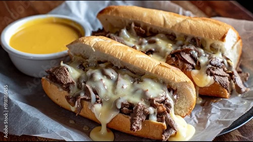 Philly Cheesesteak Spot With Gooey Cheese And Soft