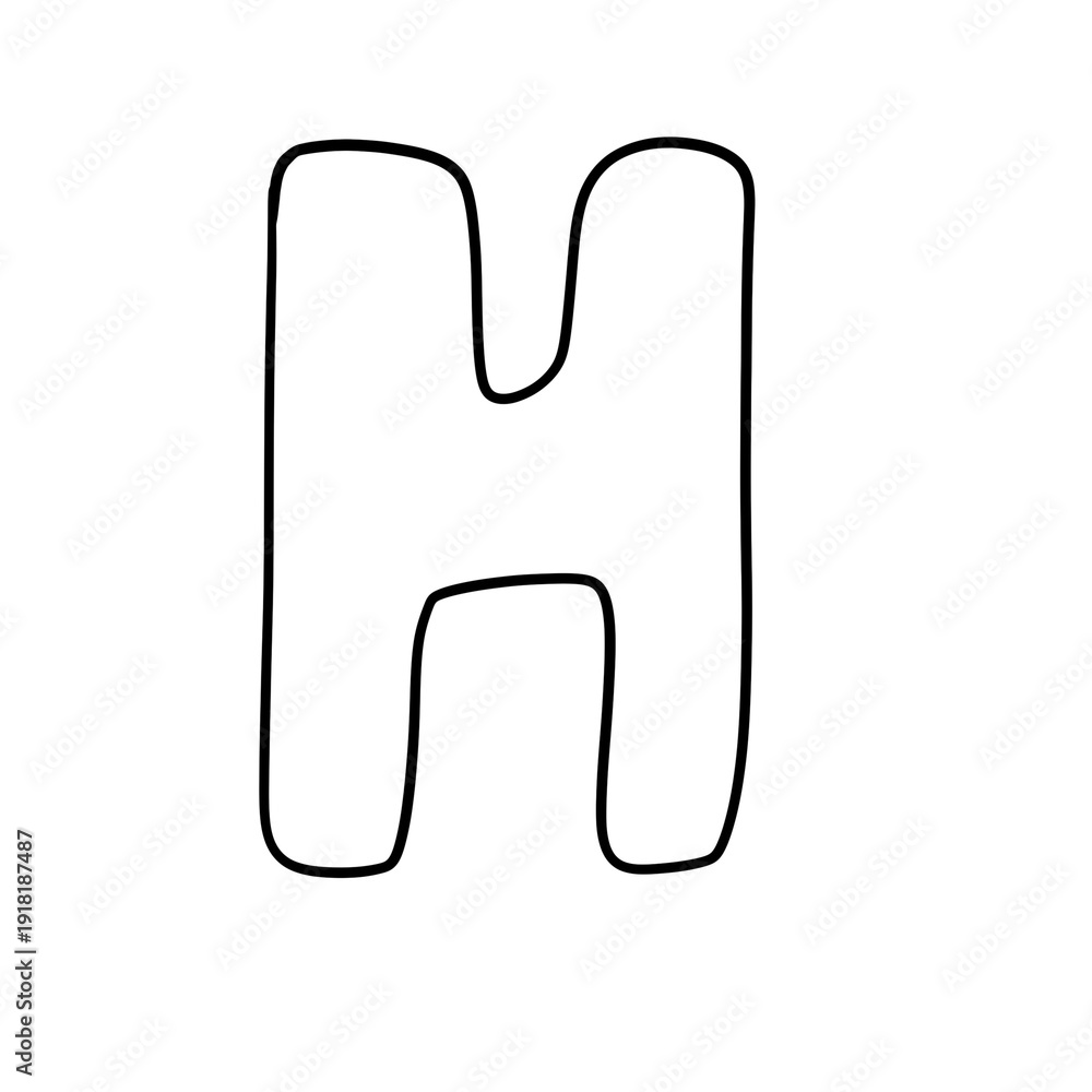 Obraz premium letter h