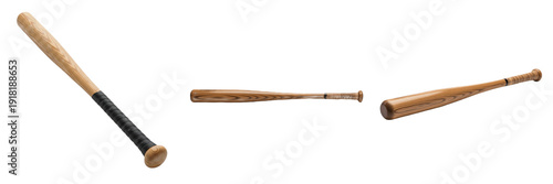 Photography Professional Wooden Baseball Bat Set - Classic Hardwood Sports Equipment Collect