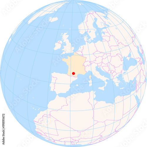 Location Map of Toulouse–Blagnac Airport (Toulouse, Haute-Garonne, France). IATA-code: TLS. No labels at all.