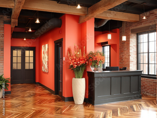 Big office interior space
