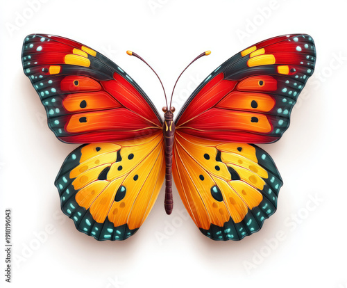 Butterfly isolated on white