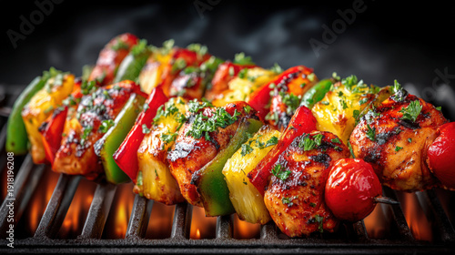 Chicken and pineapple kabob...