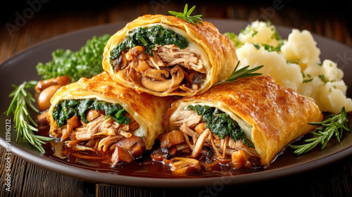 Chicken and mushroom filled...