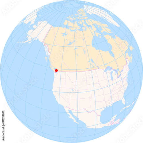 Location Map of Vancouver Int. Airport (Vancouver, British Columbia, Canada). IATA-code: YVR. No labels at all.