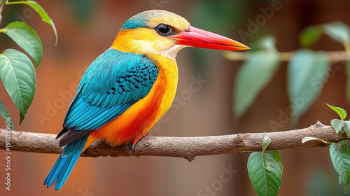 Stork-billed kingfisher - a...