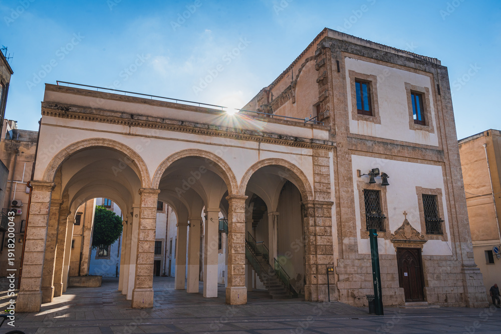 Obraz premium View of Alcamo Main Square, Trapani, Sicily, Italy, Europe