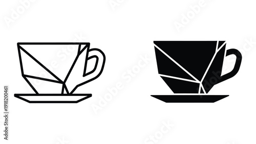 Coffee cup icon set