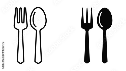 Fork and spoon illustration