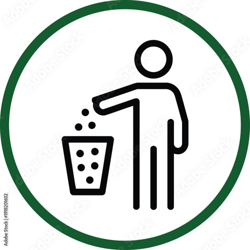 Waste disposal icon Vector