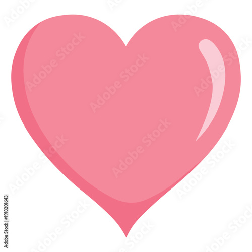 Pink heart symbol for love and valentines day concepts