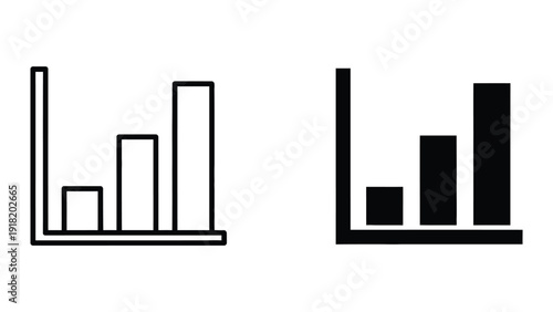 Bar graph icon set