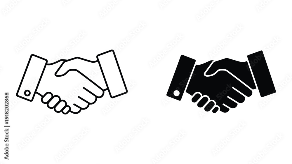 Fototapeta premium Handshake agreement illustration