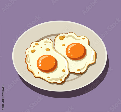 fried eggs illustration