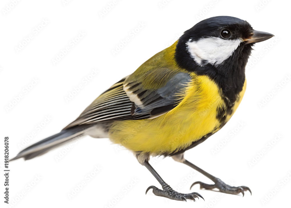 Obraz premium great tit isolated on white background