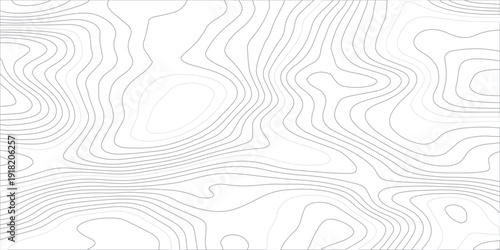 Seamless Minimal Topography Line Map Background in Gray Tones with Smooth Elevation Curves, Vintage Outdoor Style Geographic Contour World Map Template Vector.