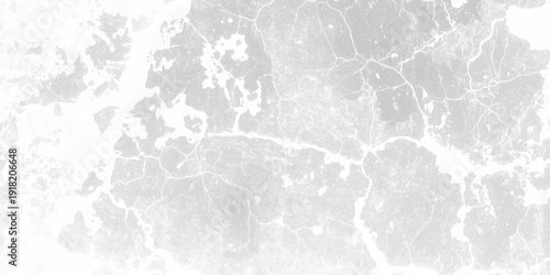 White grunge featuring light gray marble texture. Layers of thick white acrylic paint, cracked gesso texture, and  gray charcoal rubbings. smooth stone surface, natural concrete texture.