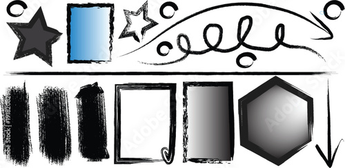 Collection of various shapes and symbols