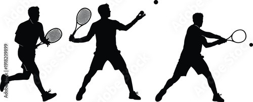 Set of American Football Player Silhouettes Featuring Athletes Running Passing Catching and Tackling for Sports Team and Competition Graphics