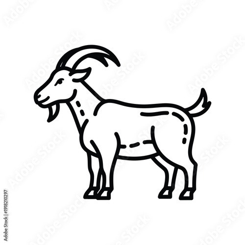 Goat icon in vector. Illustration