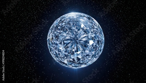 Stunning Diamond Planet in Deep Space - A Cosmic Gemstone.