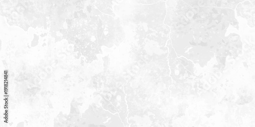 White grunge featuring light gray marble texture. Layers of thick white acrylic paint, cracked gesso texture, and  gray charcoal rubbings. smooth stone surface, natural concrete texture.