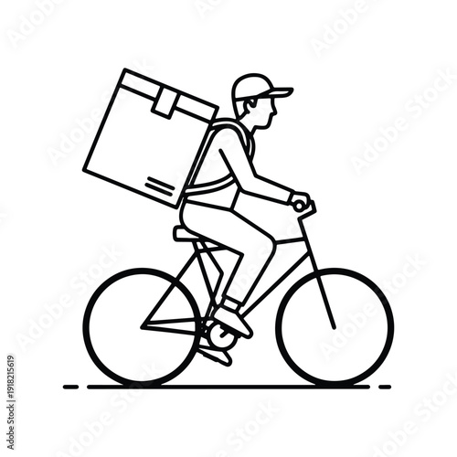Bicycle Delivery icon in vector