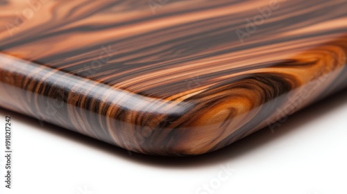 A close-up of a beautifully crafted wooden surface showcasing a rich, swirling grain, Ideal for showcasing craftsmanship, furniture design, or adding an organic touch to various design projects,