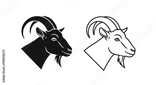 Capricorn symbols zodiac signs astrology design elements vector illustration Vector