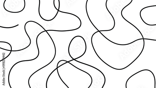 Black lines forming abstract shapes on a white background for design and decoration purposes