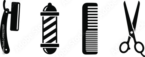 Hair Salon Styling and Beauty Care Icons